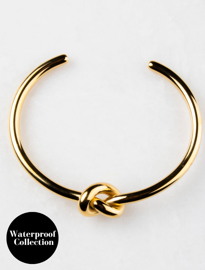 Harlow Knot Bangle - 18k Gold Plated