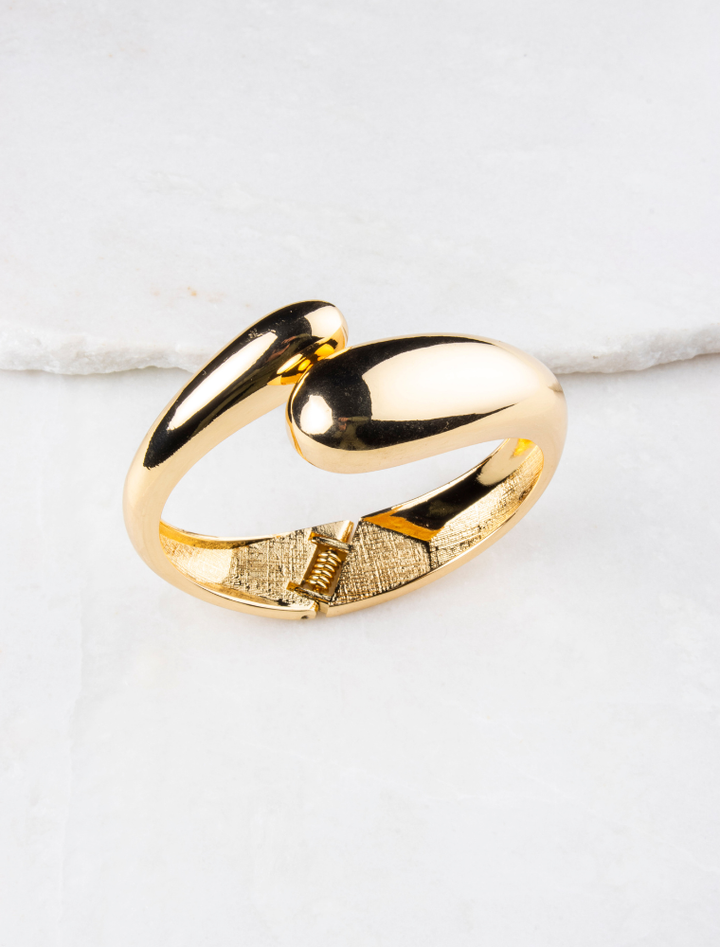 Frances Chunky Bangle - Gold Plated