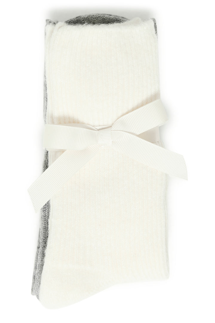 Vicosy Socks - Cream/Grey