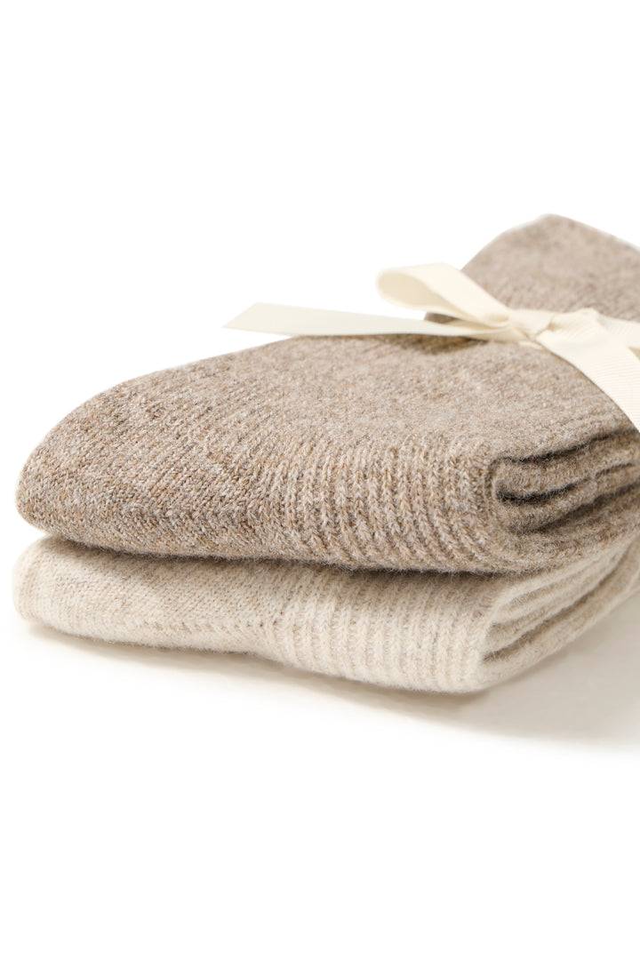 Vicosy Socks - Oatmeal/Brown