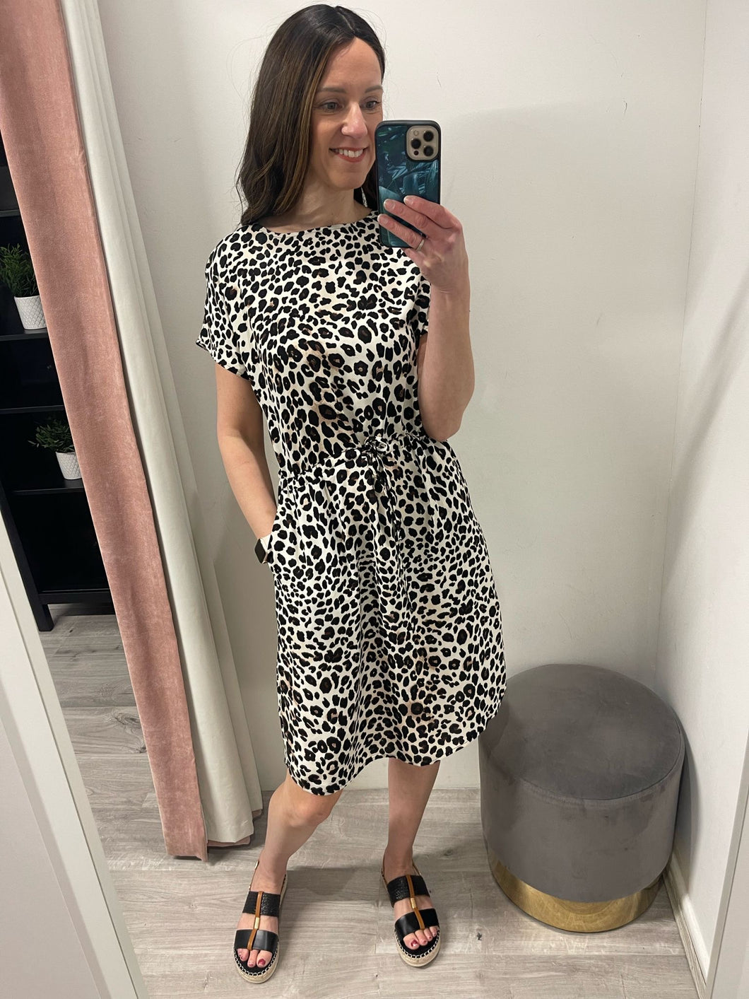 Joella Mini Dress - Leopard