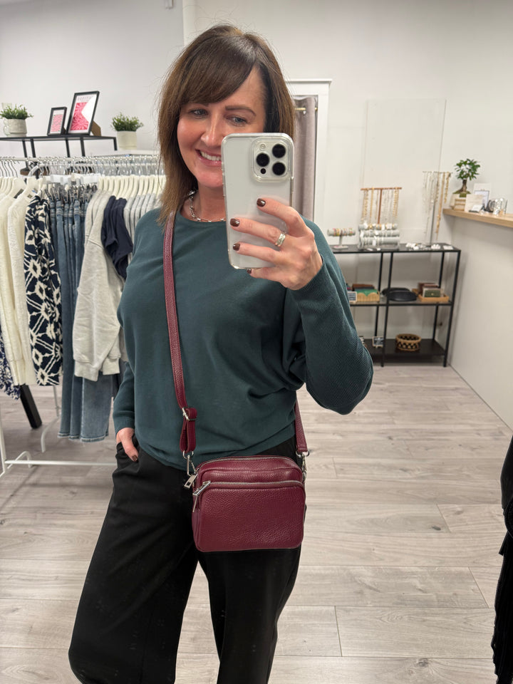 Etta Leather Bag - Burgundy