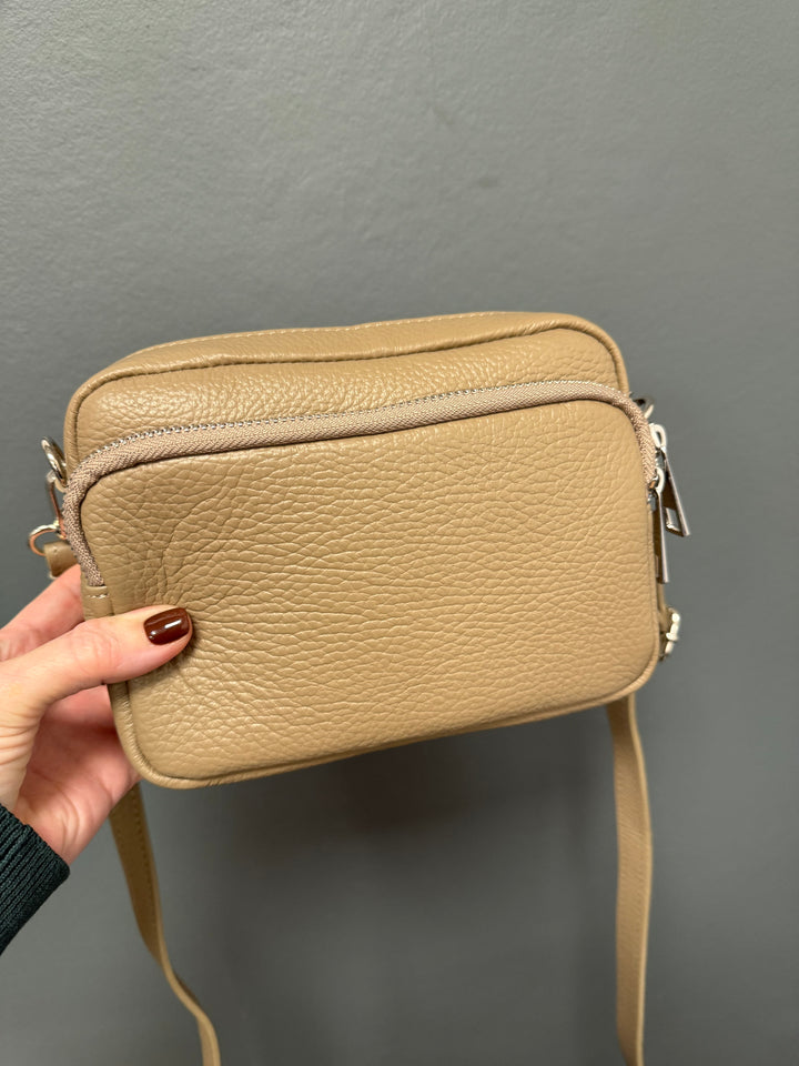 Etta Leather Bag - Taupe