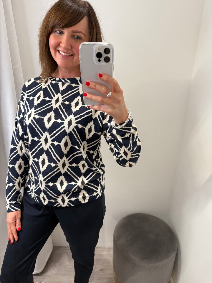Pieta Top - Navy Blaze