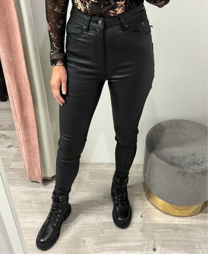 Toxik Leather Look Jeans