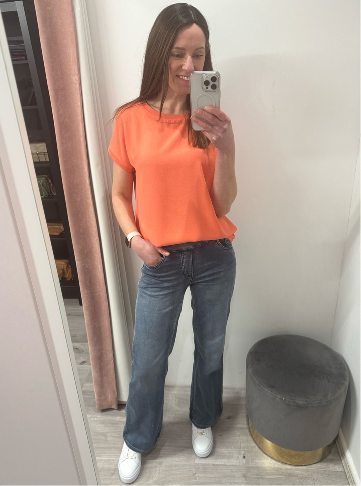 Tocada Wide Leg Jeans - Mid Wash
