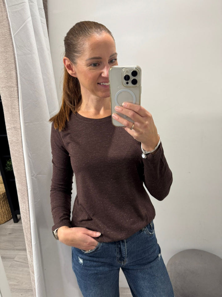 Rebel L/S Top - Coffee Bean