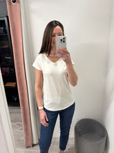 Load image into Gallery viewer, Pamila V Neck T-shirt - Off White
