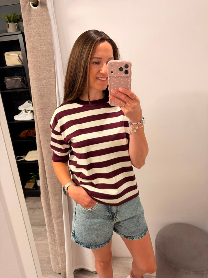 Morla T-shirt - Fig/Birch