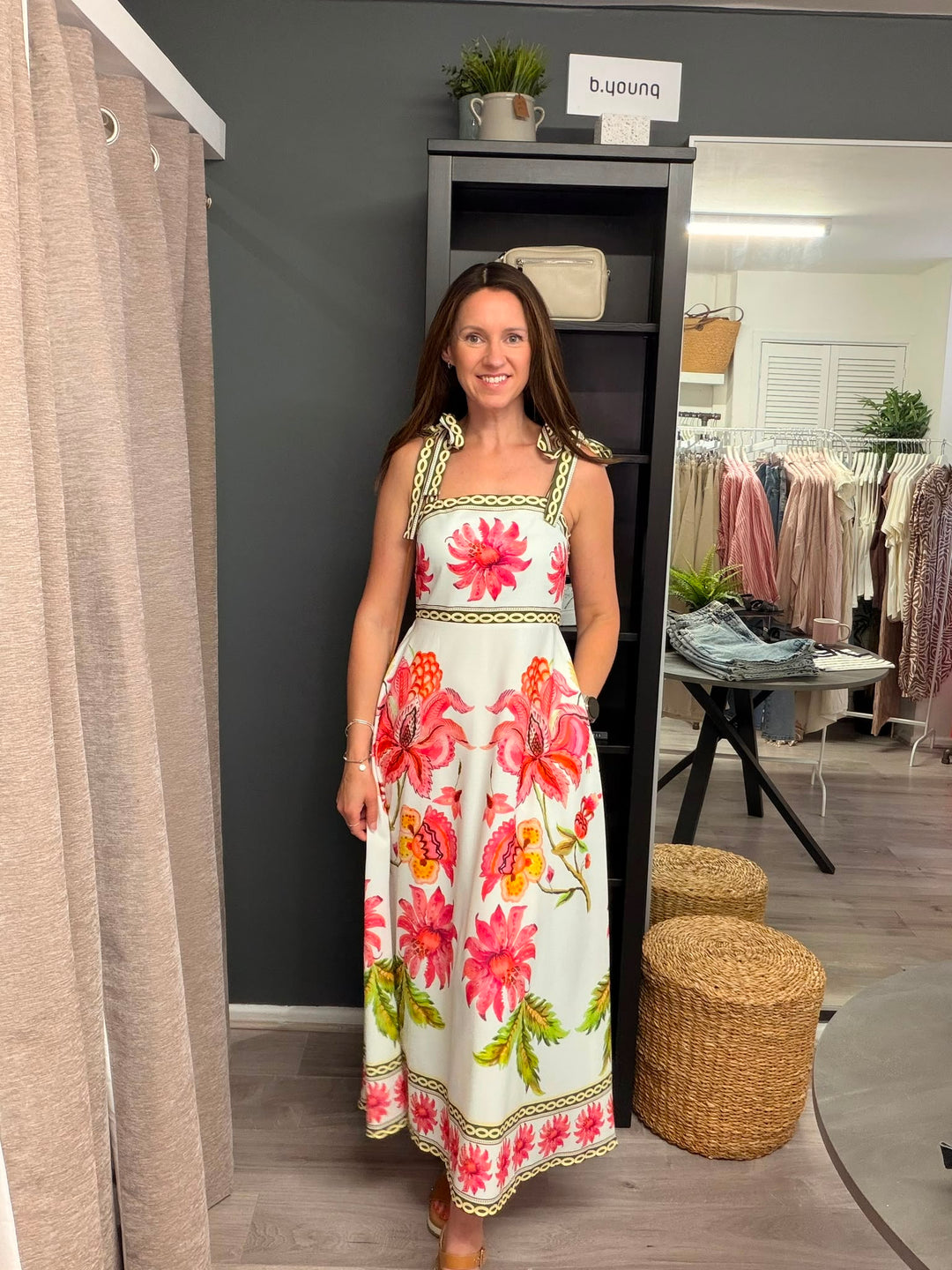 Ariana Dress - Green Floral