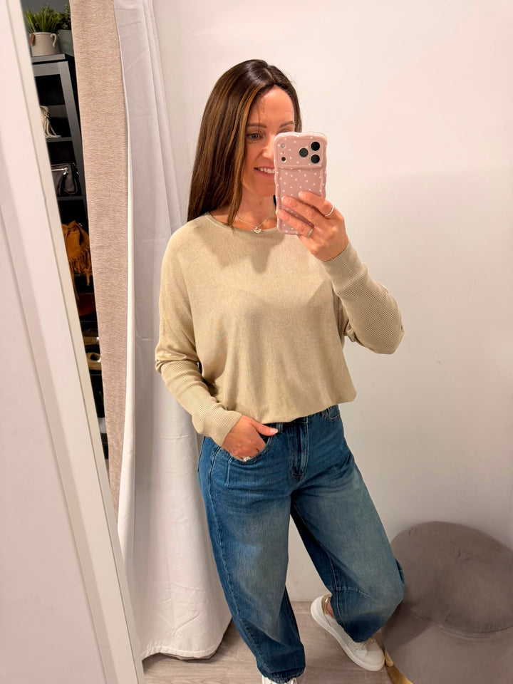 Morla Batwing Jumper - Humus Melange