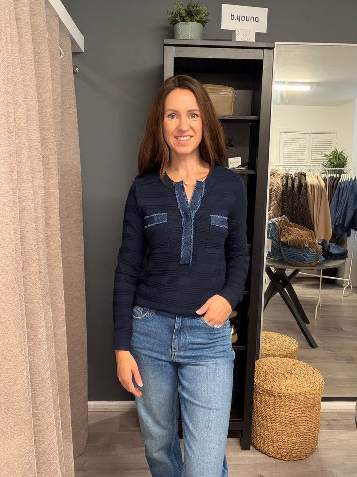 Sara Denim Mix Knit