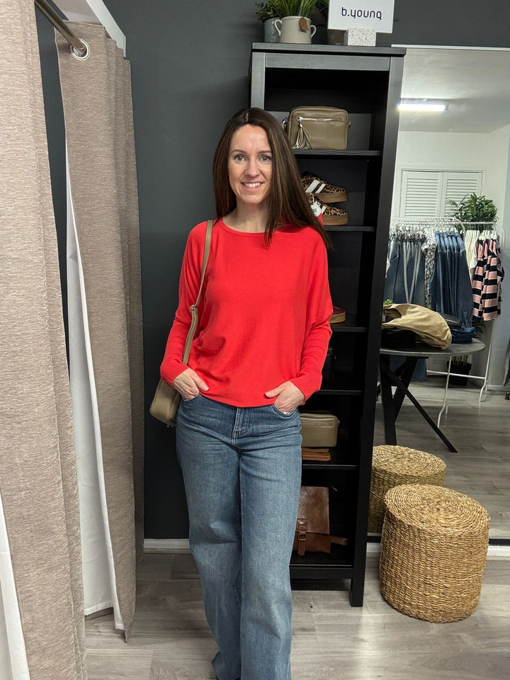 Morla Batwing Jumper - Poinsettia