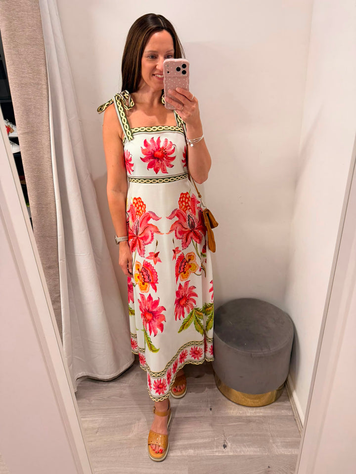 Ariana Dress - Green Floral
