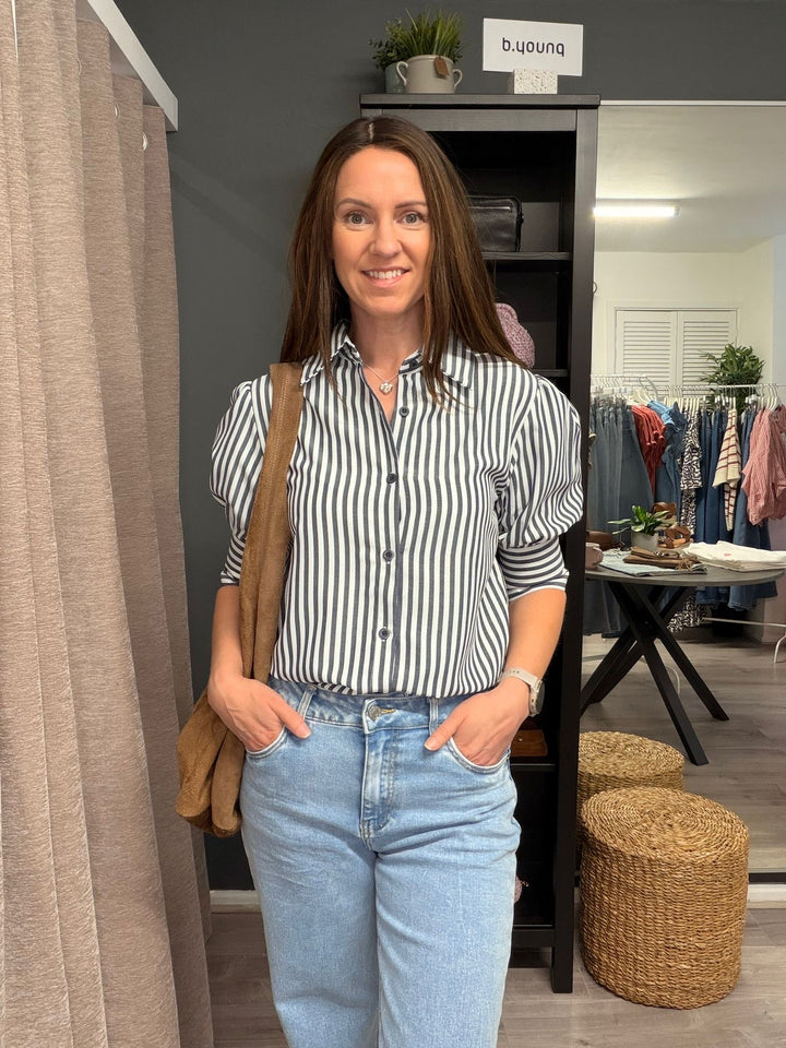 Rhona Shirt - Navy Stripe