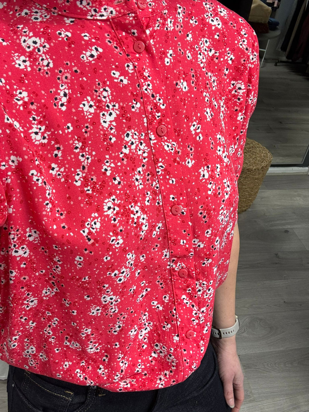 Vera Short Sleeve Blouse - Teaberry