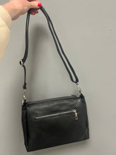 Load image into Gallery viewer, Suzy Leather Crossbody Bag - Black
