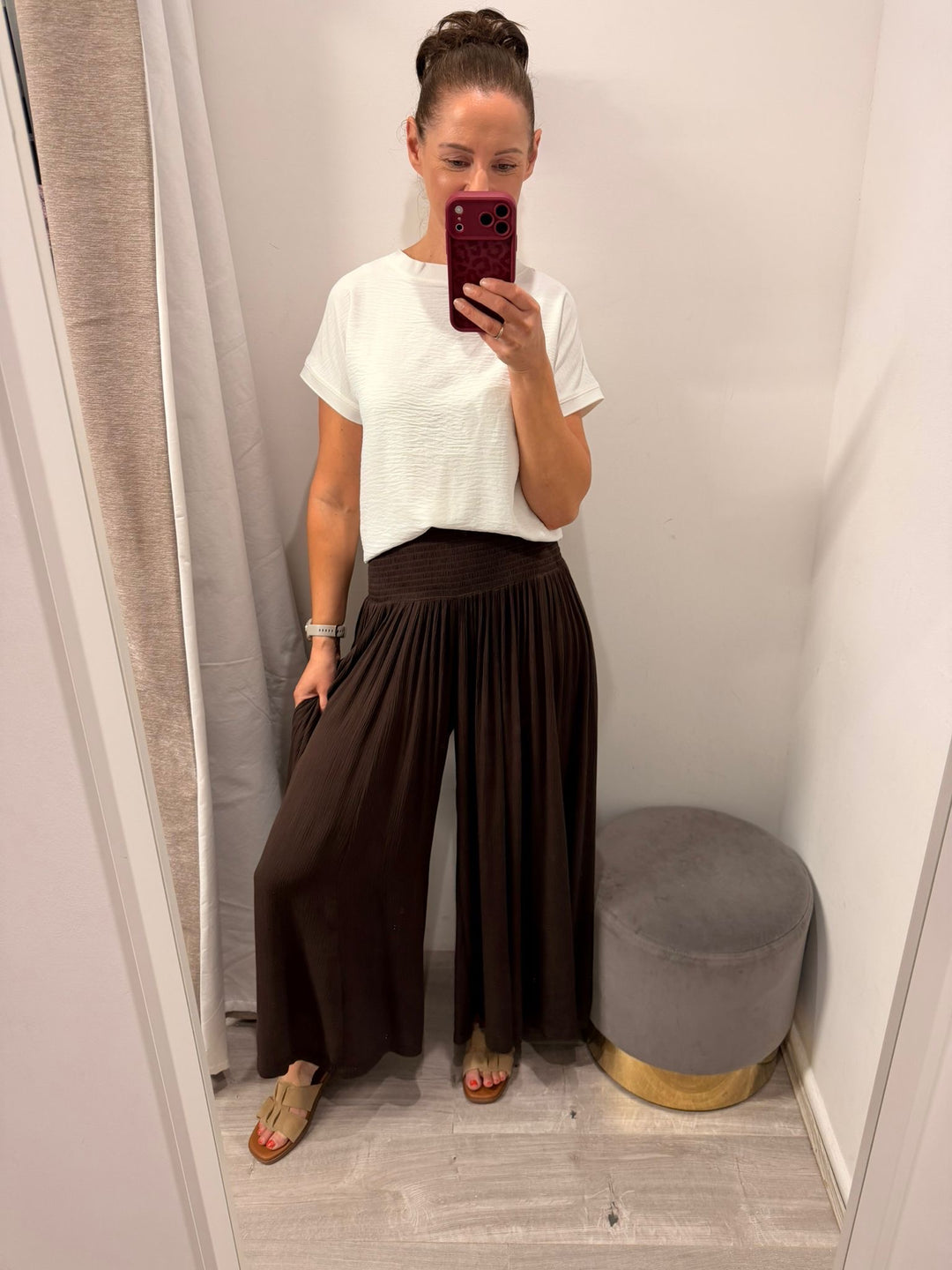 PRE ORDER - Ameera Palazzo Pants - Brown