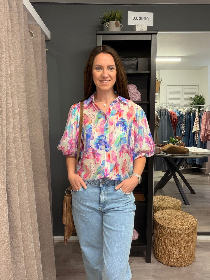 Elena Blouse - Watercolour Pink