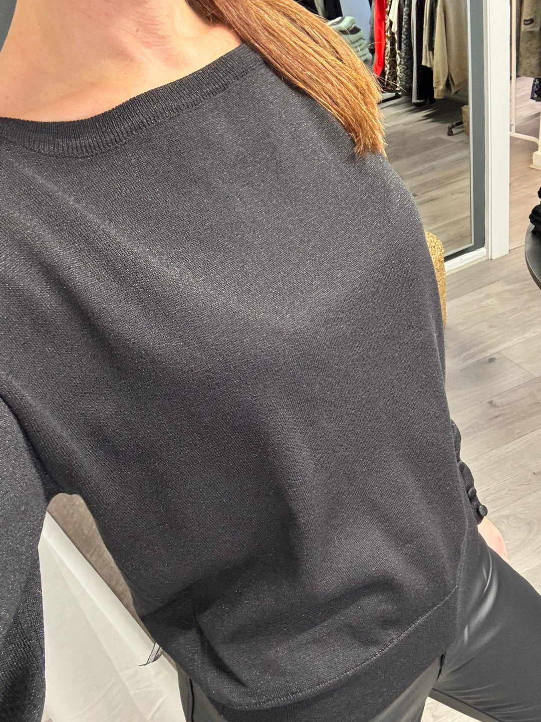 Mobbe Boatneck Jumper - Black