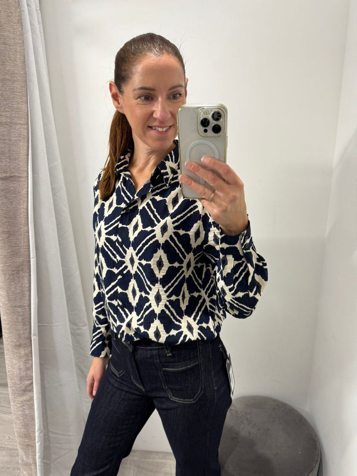 Ikaia Shirt - Navy Blaze