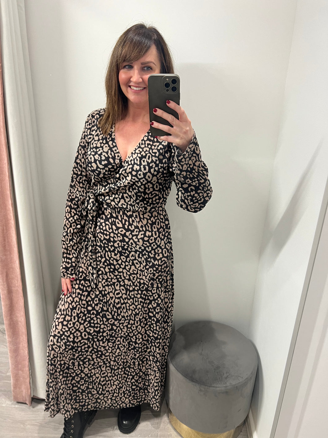 Bianca Leopard Wrap Dress