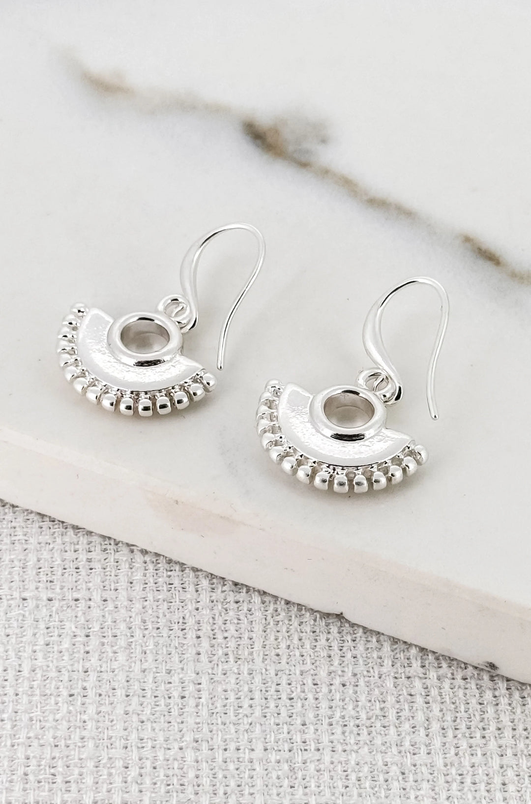 Silver Fan Earrings