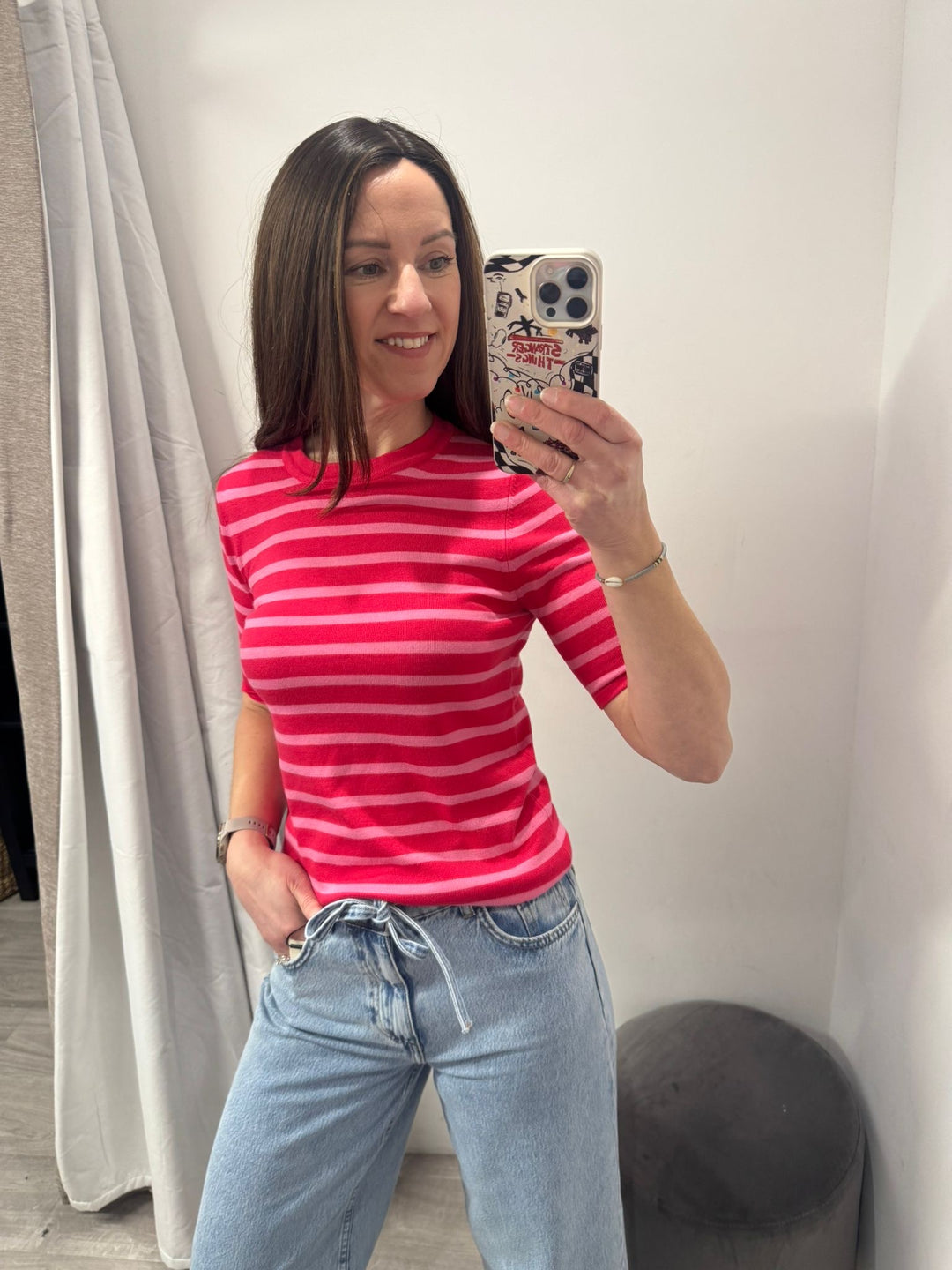 Luls SS Jumper - Pink Stripe