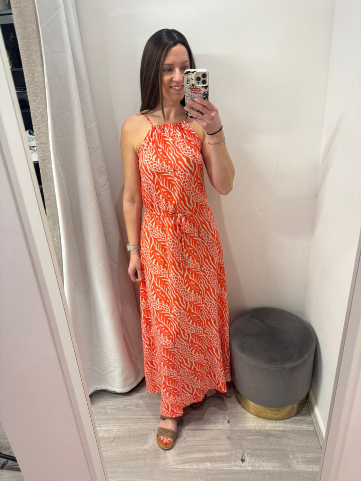 Joella Slip Dress - Fiesta Orange