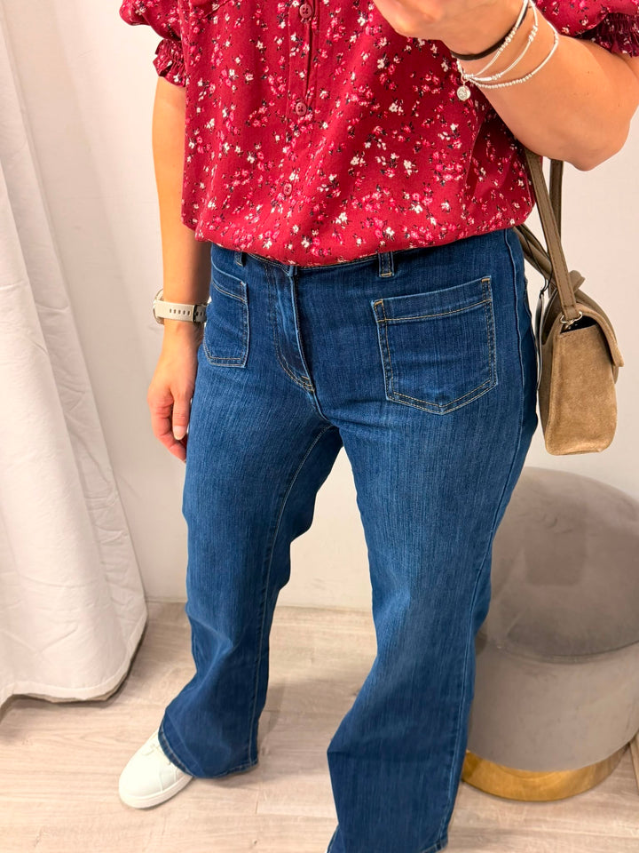 Toxik Maria Flare Jeans - Dark Wash