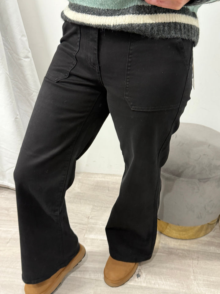 Toxik Jodie Wide Leg Jeans - Black