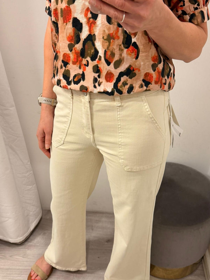 Toxik Jodie Wide Leg Jeans - Stone