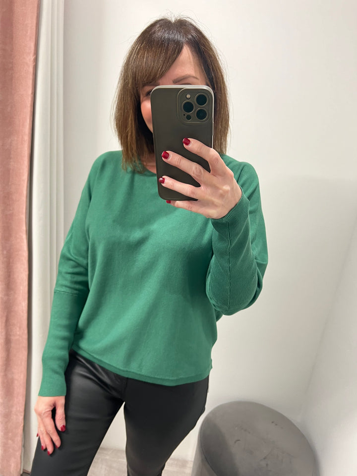 Morla Batwing Jumper - Foliage Green
