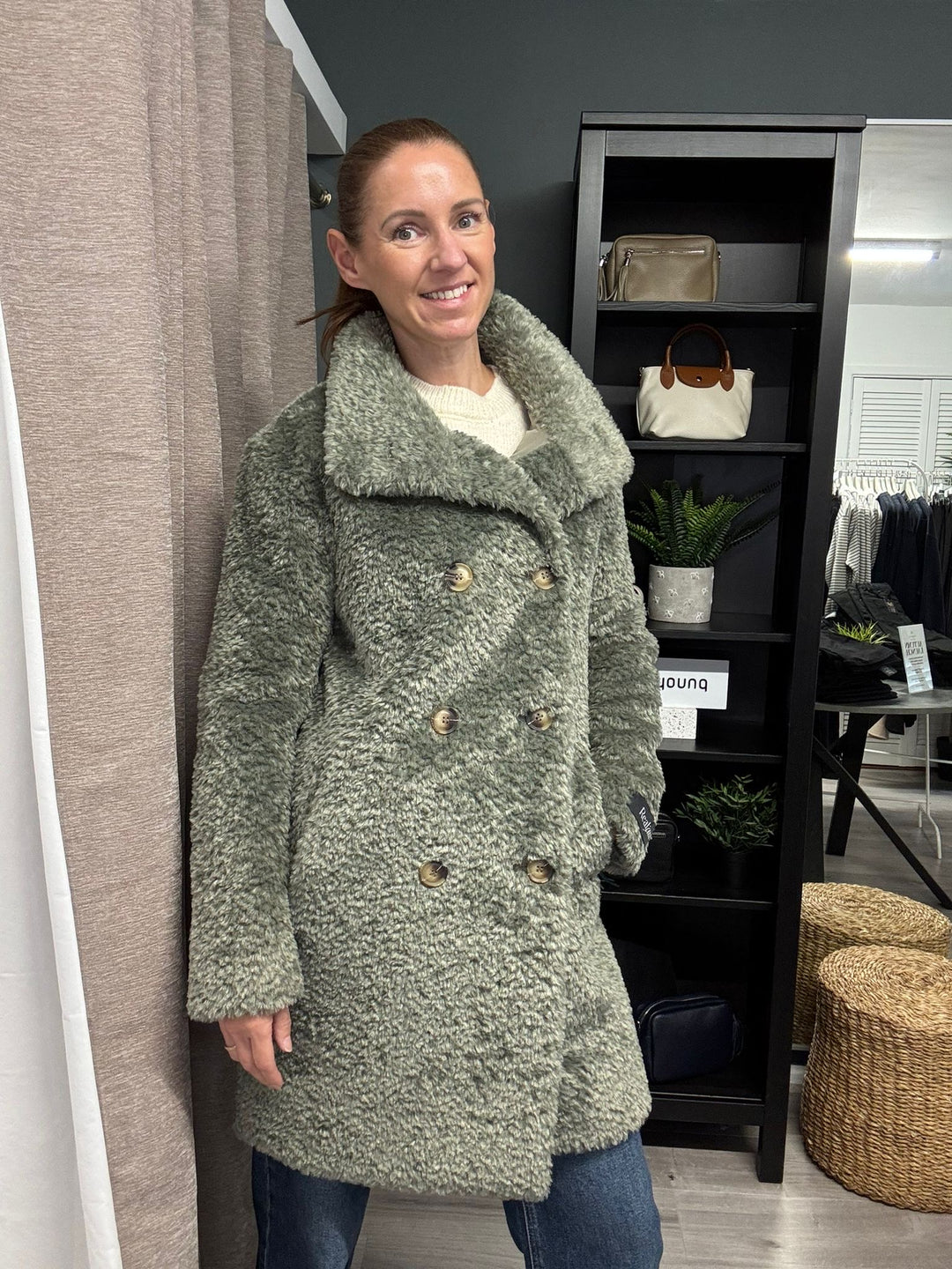 Ena Coat - Green Ash