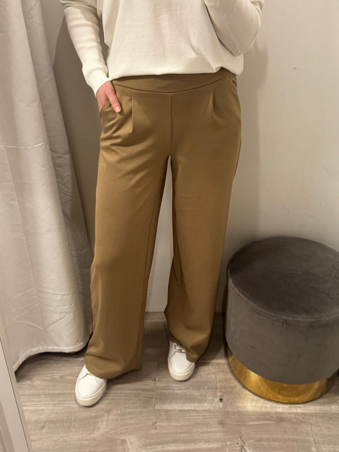 Kate Wide Leg Pants - Sepia Tint