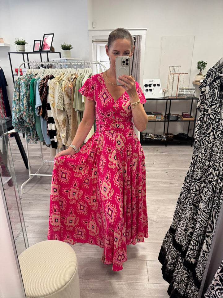 Sophia Dress - Pink Mirage