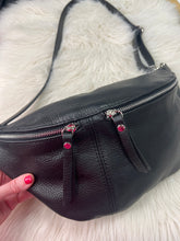 Load image into Gallery viewer, Maisie Leather Sling Bag - Black
