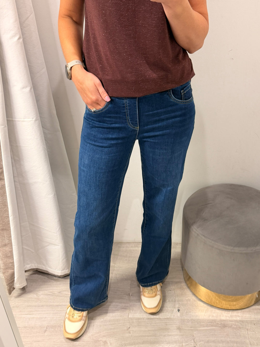 Tocada Wide Leg Jeans - Mid Wash