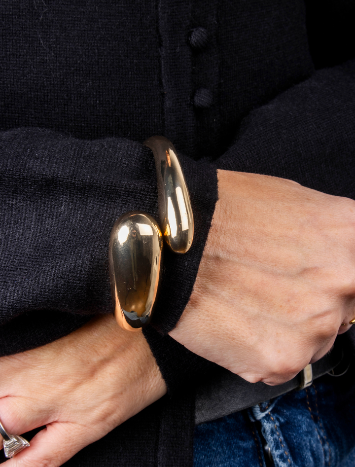 Frances Chunky Bangle - Gold Plated
