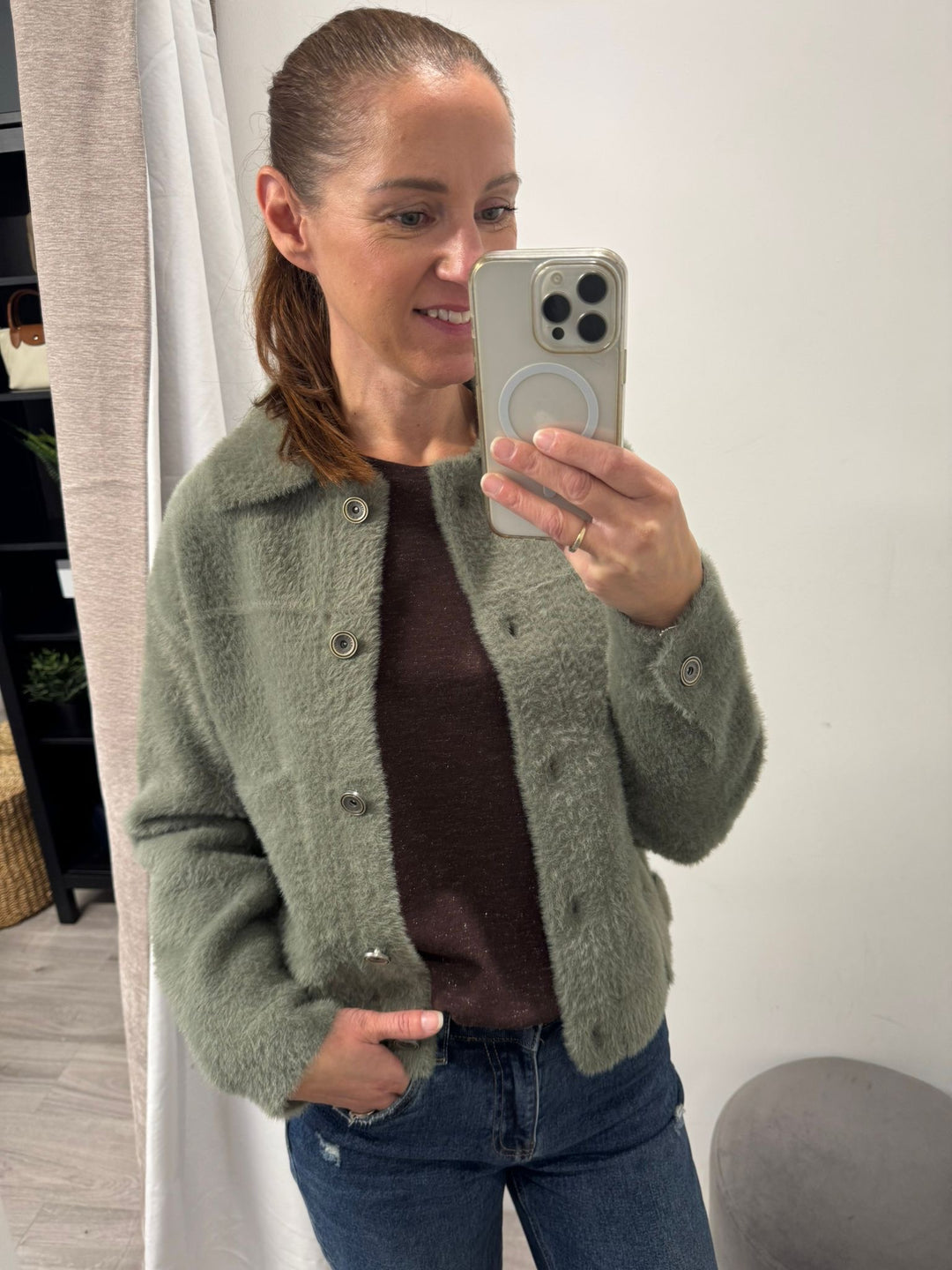Bubbly Jacket - Green Ash