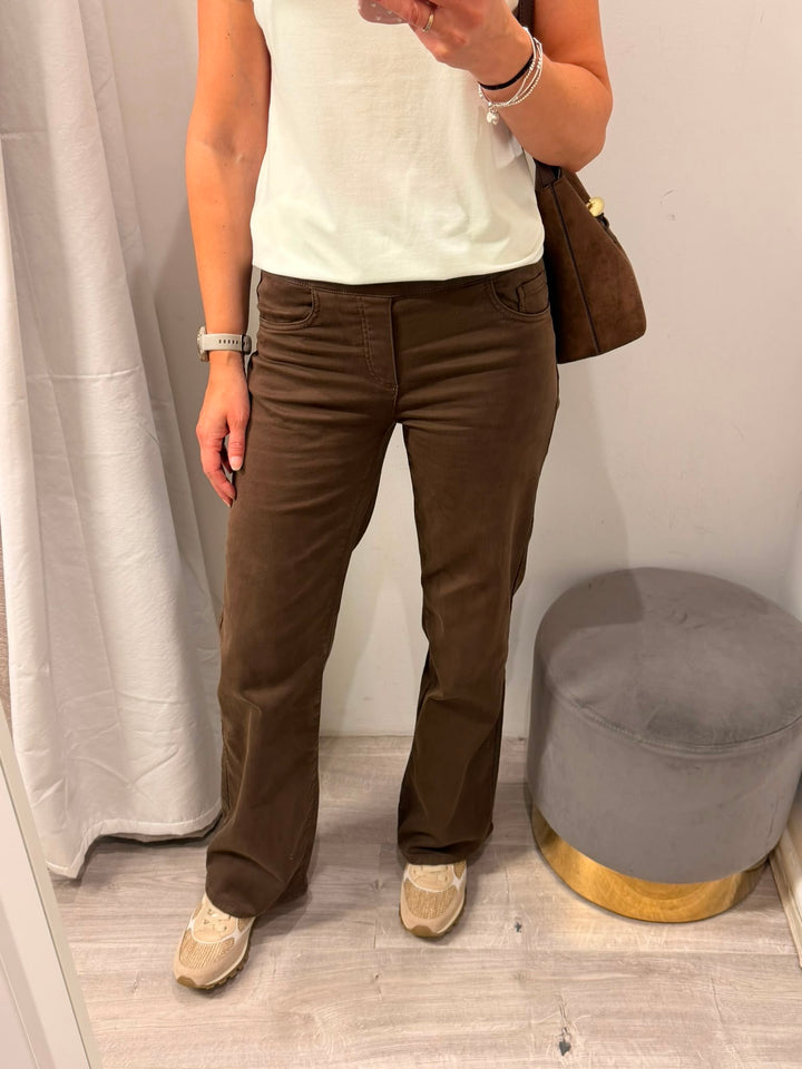 Tocada Wide Leg Jeans - Brown