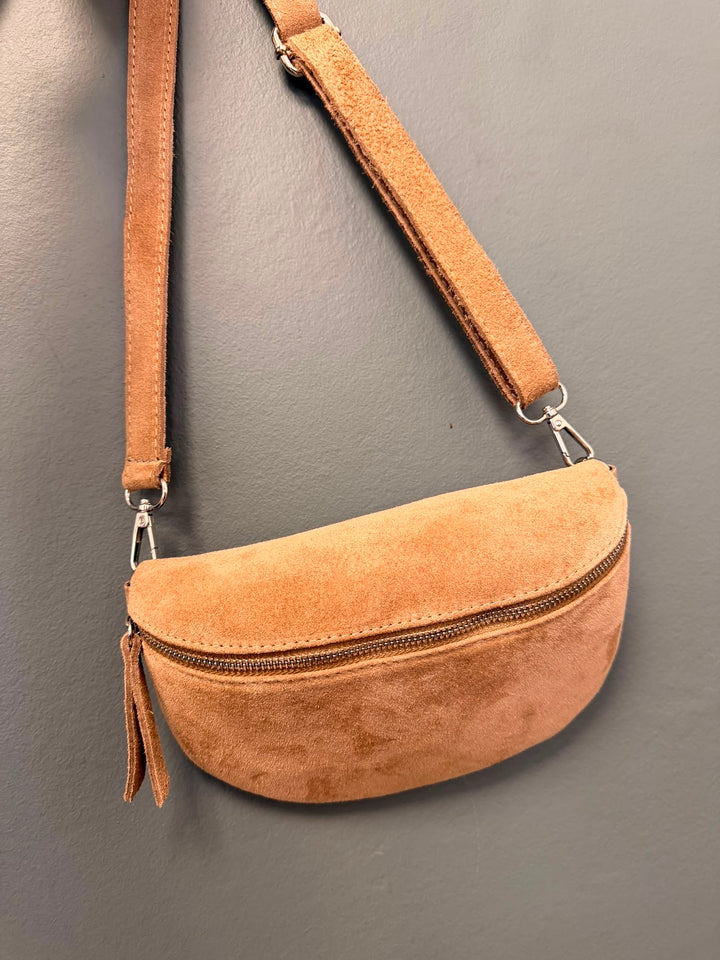 Ariana Suede Bum Bag - Taupe