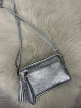 Load image into Gallery viewer, Leather Camera Bag - Silver
