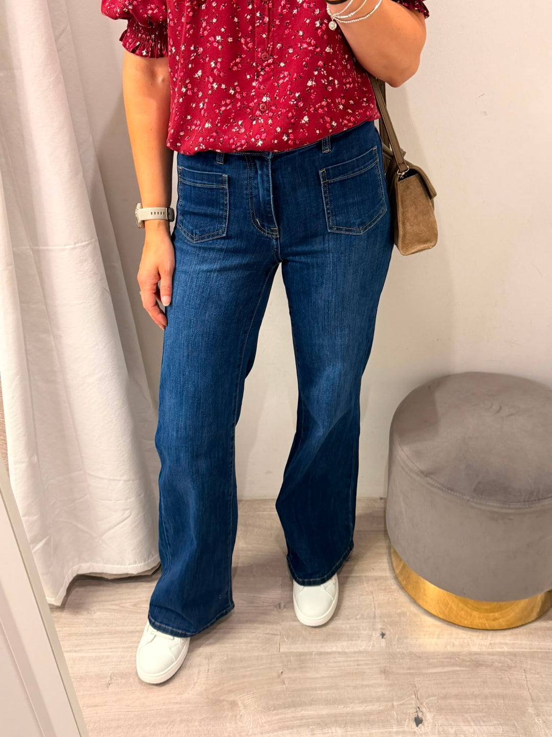 Toxik Maria Flare Jeans - Dark Wash
