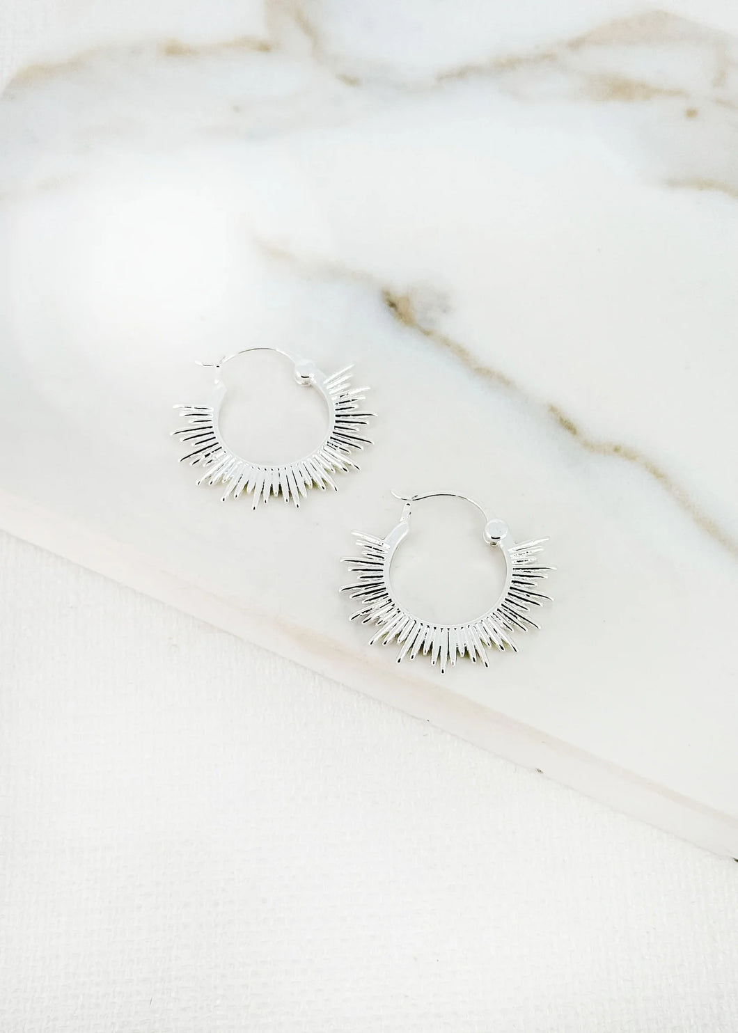 Sunburst Earrings - Silver