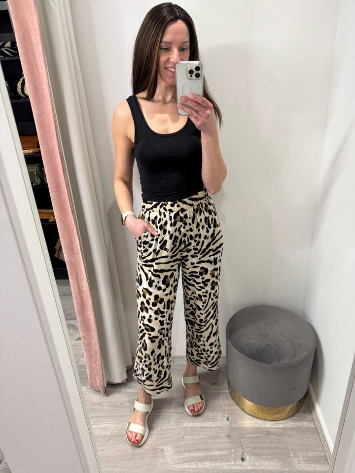Marrakech Cropped Pants - Leopard