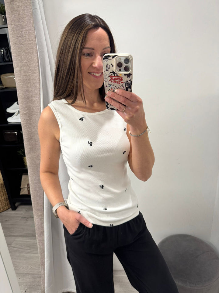 Palma Top - Black Leaf