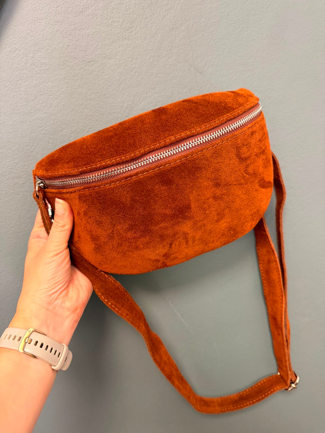 Ariana Suede Bum Bag - Tan