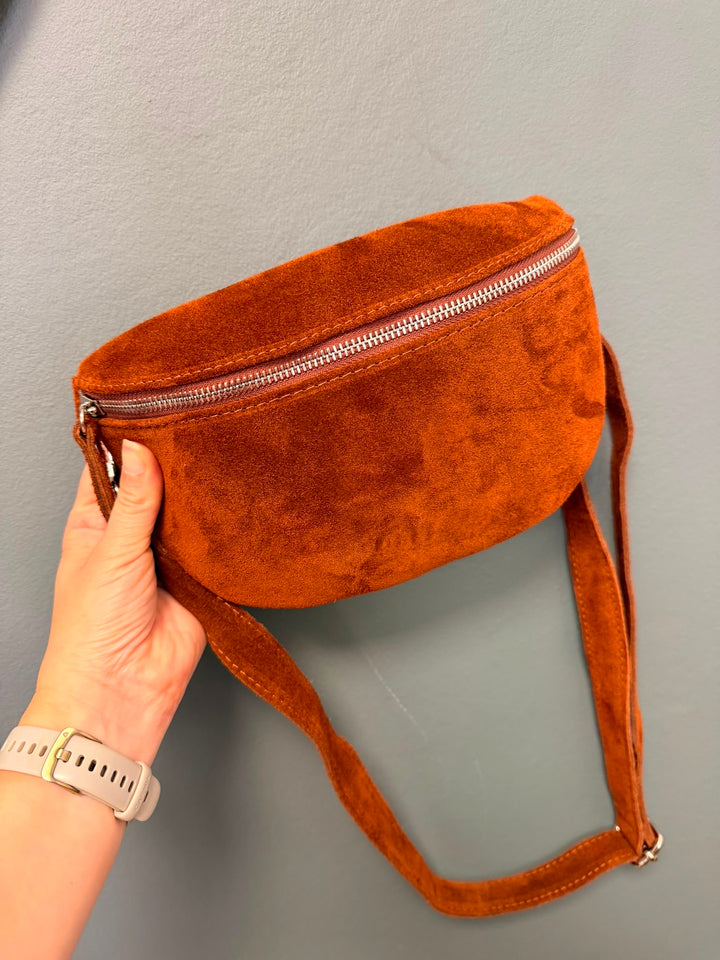 Ariana Suede Bum Bag - Tan