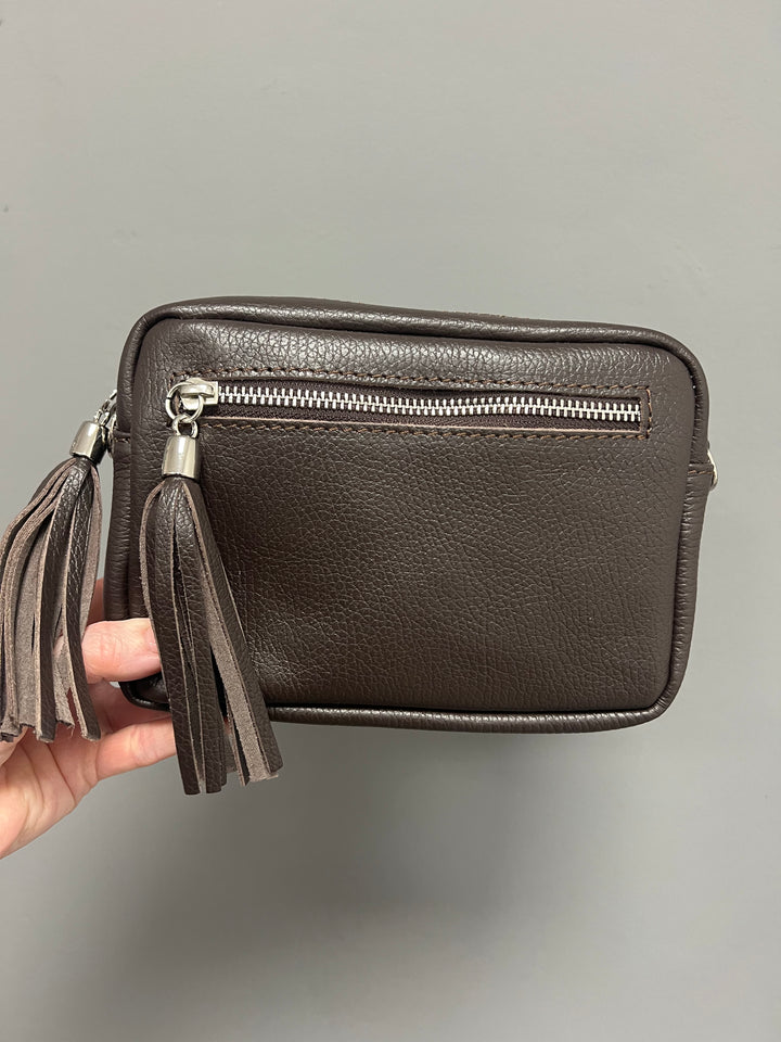 Leather Camera Bag - Dark Brown